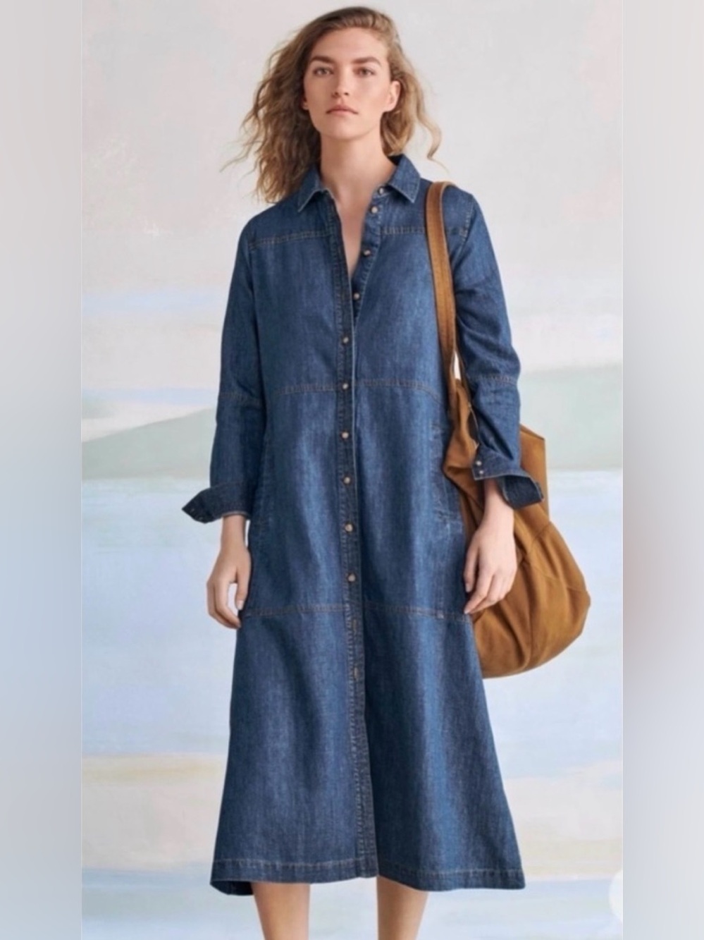 NorthStyle, Blue, Button_Up, Jean, Dress